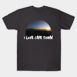 I Love Cape Town Table Mountain Sunset T-Shirt